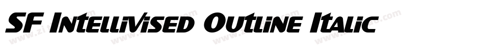 SF Intellivised Outline Italic字体转换